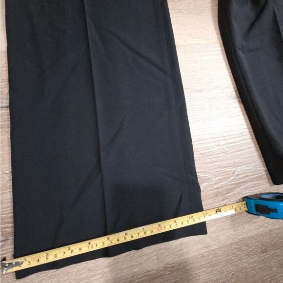 Talbots Black Wide Leg Pants High-Rise Flare - Picture 5 of 9